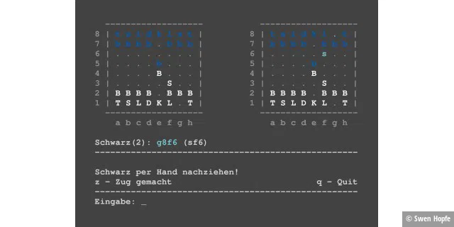 Ausgabe mit ASCII-Brettern