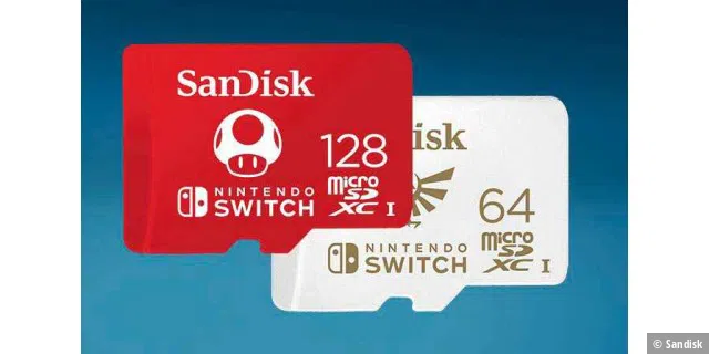 Sandisk hat auch offizielle Nintendo-Switch-Micro-SD-Karten im Sortiment.