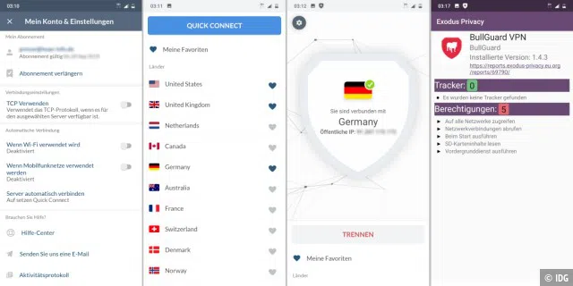 Die Android-App ist bereits auf Deutsch und kommt ohne Tracker aus