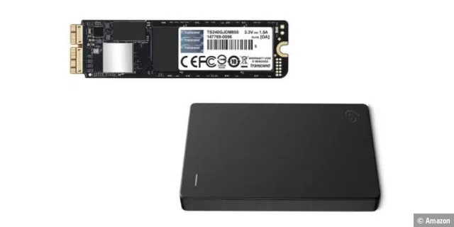 Interne SSDs gibt es in 2,5-Zoll- Ausführung und als M.2-Steckkarte.
