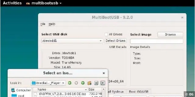 Monofunktionales Livesystem: Multiboot USB Live.