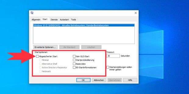 Windows 10 Abgesicherter Modus Booten Windows 10 Abgesicherten