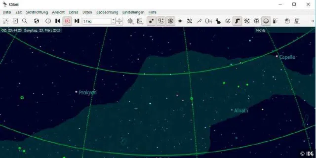 Den Sternenhimmel holt man sich mit KStars am heimischen Rechner auf den Bildschirm.