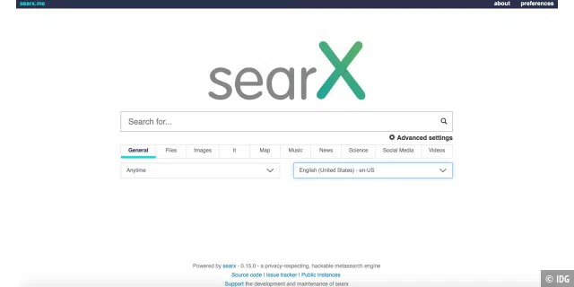 Searx setzt auf Privatsphäre und einen frei zugänglichen Quellcode
