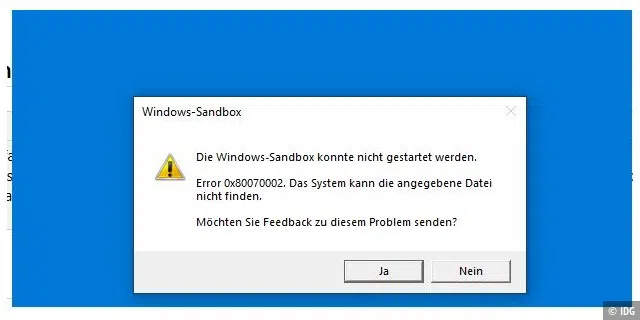 Windows Sandbox können viele Windows-10-Pro-Nutzer weiterhin aufgrund eines Bugs nicht verwenden