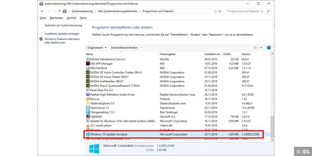 Der Windows 10-Update-Assistent kommt mit den Funktions-Updates von Windows.