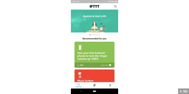 IFTTT bietet Ihnen viele vorkonfigurierte Applets, die Sie direkt einsetzen können.
