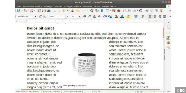 Office-Paket: Libre Office Writer kann zwar nicht ganz mit Microsoft Word mithalten, bietet aber für die meisten privaten Nutzer ausreichende Funktionen.