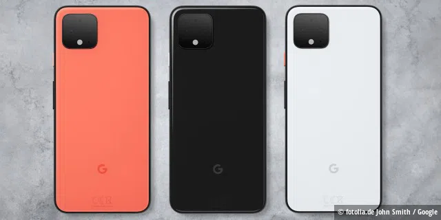 Farben des Pixel 4: Orange ist limitiert, das 4 XL gibt es nur in Schwarz und Weiß.