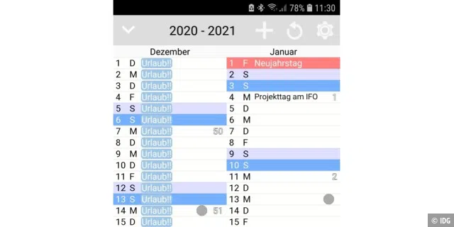 Kalender Pro - Agenda