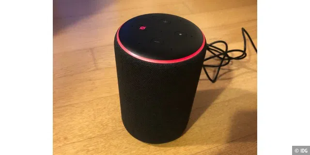 Echo 3. Gen.: Das Mikrofon ist ausgeschaltet, was der Echo durch die Rotfärbung anzeigt.