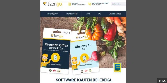 Zuletzt boten sogar Edeka-Märkte neben Amazon- und Handy- Guthabenkarten Windows- 10-Lizenzen für weniger als 20 Euro. Diese Kooperation lief jetzt aber aus.