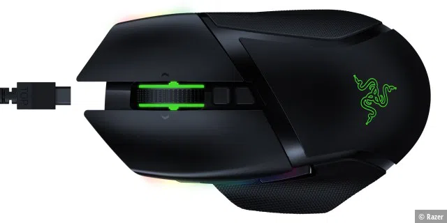 Die Razer Basilisk Ultimate ist auf Rechtshänder ausgelegt. Das Design bietet sich vor allem für Palm- und Claw-Grip-Gamer an.