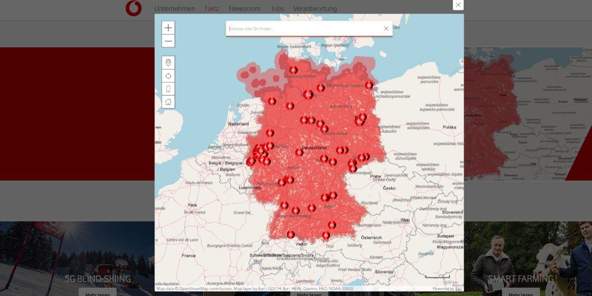 5G in Deutschland nutzen: Die Netzkarte von Vodafone - PC-WELT