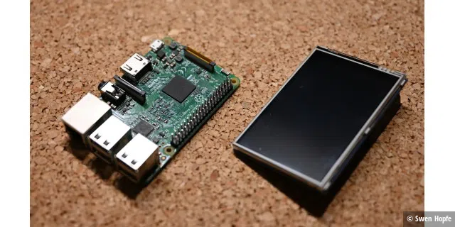 Raspberry Pi mit Display für die GPIO-Leiste