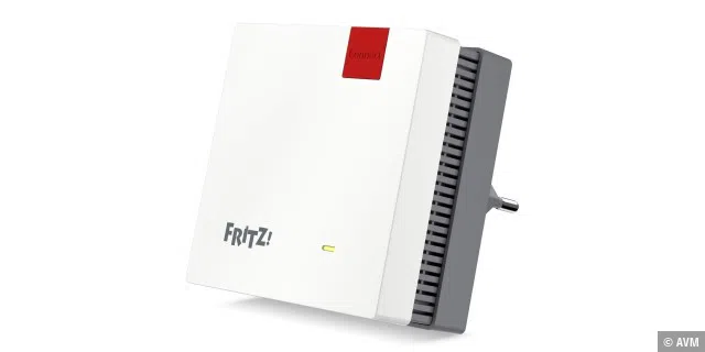 AVMs Fritz Repeater 1200 kommt mit 2x2-Dualband- WLAN samt MU-MIMO und lässt sich über seinen Gigabit- LAN-Port auch als Access Point einsetzen.