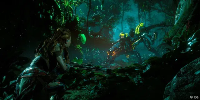 Erinnert Sie dieser Screenshot auch an James Cameron’s Avatar? Gerade bei Nacht zeigt die Decima Engine, wie prächtig sie mit Lichteffekten spielen kann.