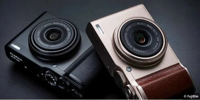 In der Premium-Kompaktklasse sind Digitalkameras häufig mit einem Festbrennweitenobjektiv ausgestattet, wie es beispielsweise die Fujifilm XF10 (Bild) aufweist.