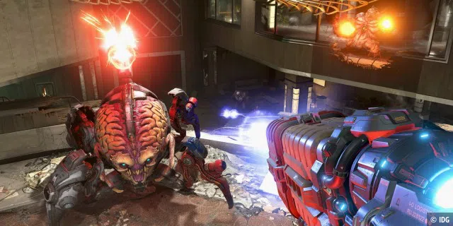 Doom Eternal ist ein Shooter mit Hirn - nicht nur mit wandelnden Gehirnen, sondern richtig vielen Ideen in seinem Gamedesign.