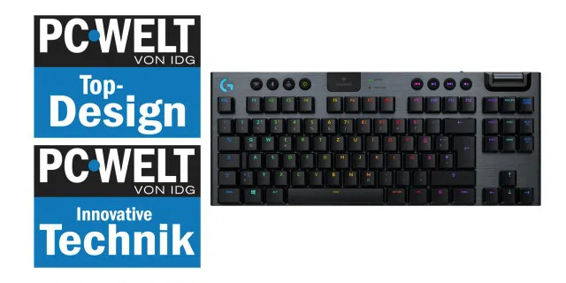 Die Logitech G915 TKL wird mit den PC-WELT-Awards 