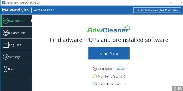 Malware von Windows mit Malwarebytes AdwCleaner entfernen