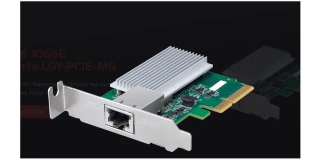 Die Netzwerkkarte Buffalo LGY-PCIE-MG stellt sicher, dass das PC-WELT-Testsystem über eine 10GbE-Schnittstelle mit dem Testnetz verbunden ist.