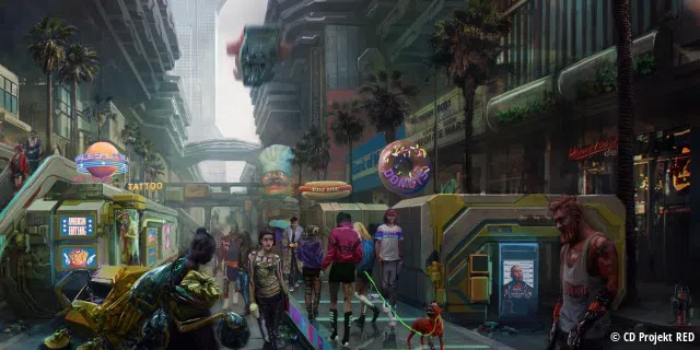 Währen die alte Generation von Open-Worlds in GTA 5 und Mafia nur wenige Personen auf der Straße zeigen konnte, sind in Cyberpunk Straßen gefüllt wie in einem Film.