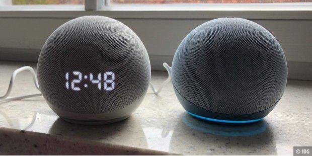 weiß Smarter Lautsprecher mit Uhr und Alexa Amazon Echo Dot OVP 4. Gen neu 