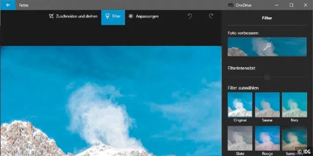 Schnelle und einfache Sortierung und Bearbeitung von Bildern ermöglicht die Fotos-App, die bereits im Betriebssystem von Microsoft integriert ist.