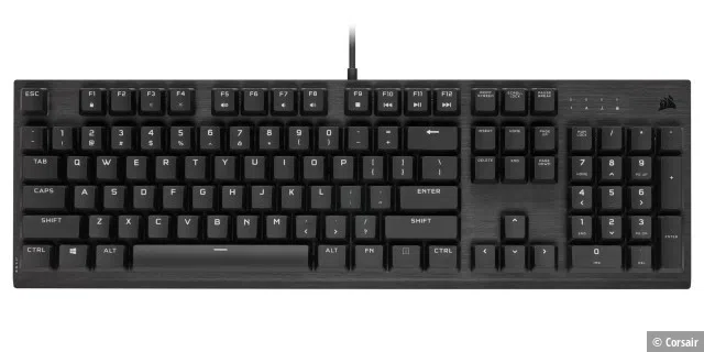 Die Corsair K60 RGB Pro ist eine recht schlichte Gaming-Tastatur.