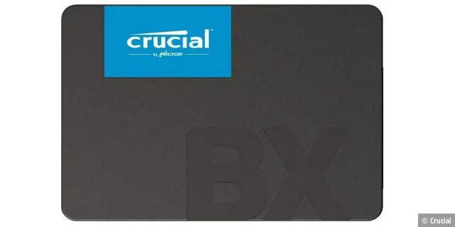 Preis-Leistungs-Tipp: Das Laufwerks-Upgrade ist gerade dann günstig, wenn Ihnen eine interne 2,5-Zoll-SSD mit 1 TB ausreicht – wie etwa die Crucial BX500 für rund 90 Euro.