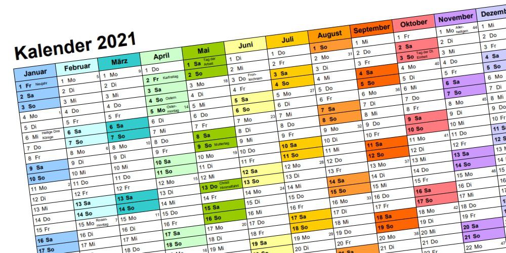 Halbjahreskalender 2021 Zum Ausdrucken Kostenlos : Jahreskalender 2021 Schweiz Excel Pdf Muster ...