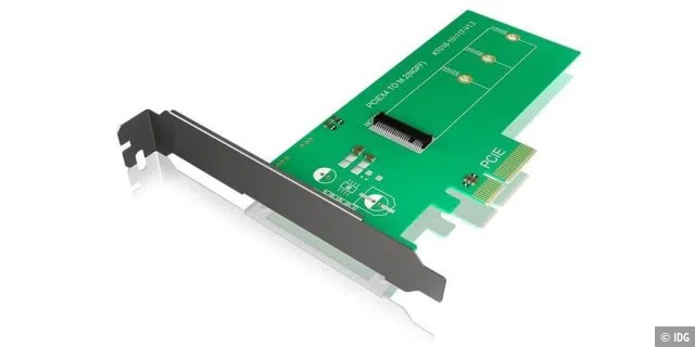 Wenn kein spezieller M.2-Steckplatz auf dem Board vorhanden ist, verhilft eine Erweiterungskarte für NVMe-SSDs zum schnellen Speicherupgrade.