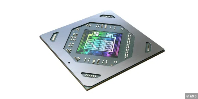 Der Grafikchip der RX 6700 XT fällt mit 336 mm2 zu 505 mm2 ein gutes Stück kleiner aus als bei den bisherigen RX-6000-GPUs.