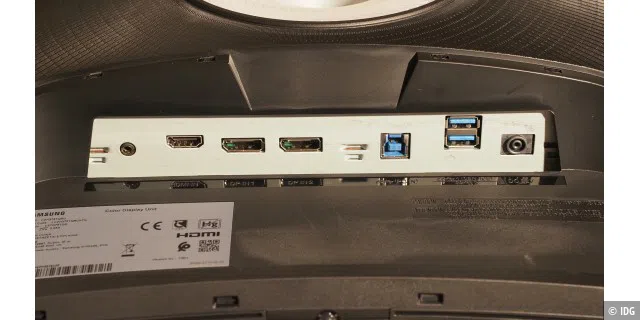 Der Samsung Odyssey G7 C27G74TQSU besitzt zwei HDMI-Eingänge und eine Displaport-Schnittstelle