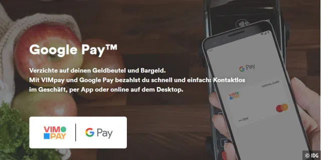 Google Pay ist inzwischen in rund 30 Ländern verfügbar. Als Alternative zur klassischen Kreditkarte können Sie auch Paypal und Vimpay als Bezahldienst integrieren.