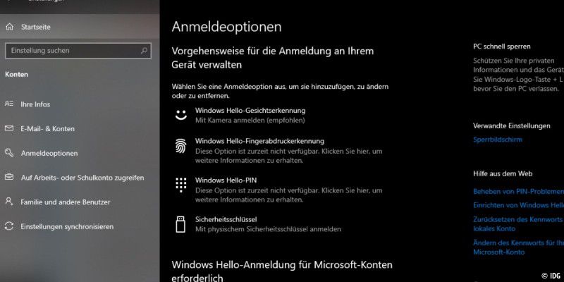 Abschalten windows anmeldung 10 kennwort Windows 10