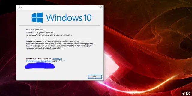 Das Windows-Tool winver zeigt alle Windows-10-Versionsinformationen kompakt an