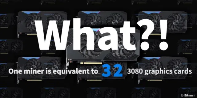 Antminer E9 ersetzt 32 RTX-3080-GPUs
