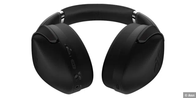 Da es sich um ein Wireless-Gaming-Headset handelt, verfrachtet Asus alle Bedienelemente an die linke Ohrmuschel.