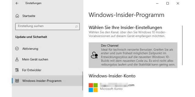 Neue Windows-Versionen testen: Registrieren Sie sich kostenlos für das Windows-Insider- Programm. Darüber erhalten Sie Vorabversionen – die Sie jedoch nur auf einem Testrechner installieren sollten.