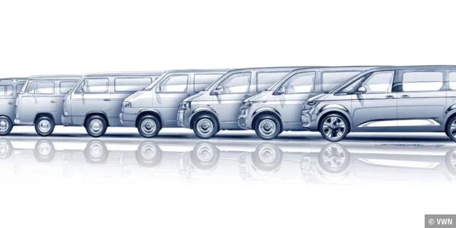 Die VW-Bus-Generationen.
