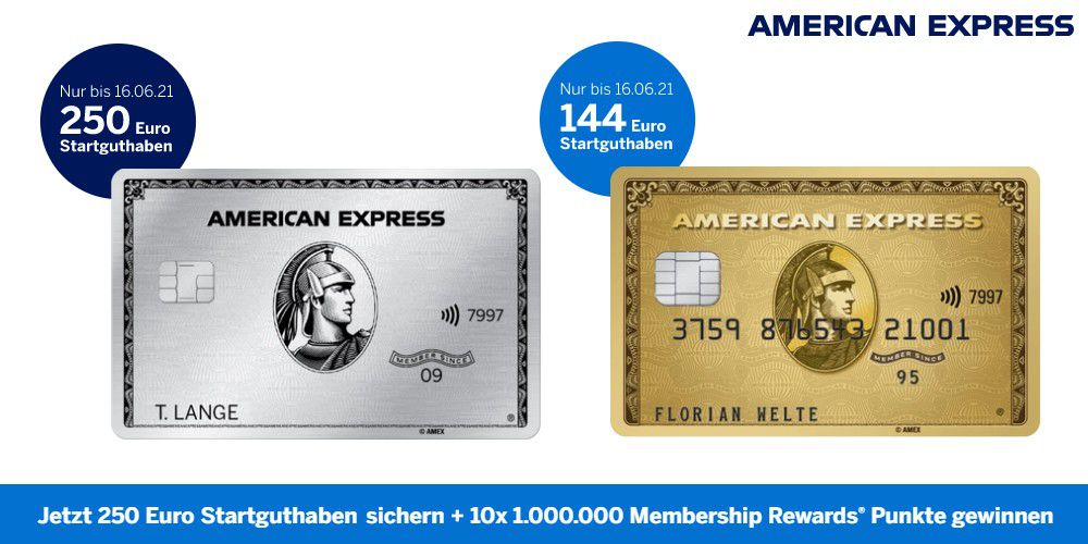 American-Express-Karte mit Startguthaben und Punkte-Belohnungen