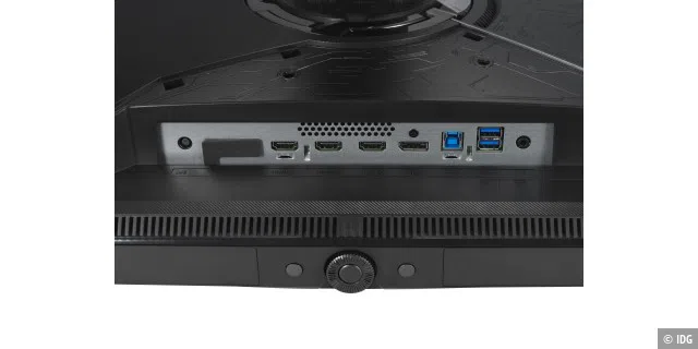 Asus ROG Swift PG32UQX: drei HDMI-Ports und eine Displayport-Schnittstelle