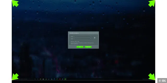 Der Grafiktreiber (hier von Nvidia) bietet die Funktion, Over- und Underscanning manuell zu beheben. So passen Sie die Anzeige optimal an, wenn Sie den Rechner an einen Fernseher anschließen.