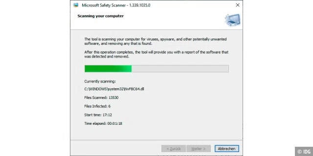Der Microsoft Safety Scanner sucht nach Viren und PUPs und eignet sich gut für einen USB-Stick mit diversen Sicherheitstools.