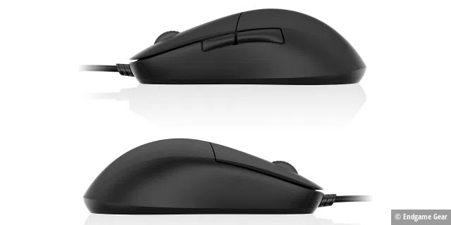 Übrigens ist die Gaming-Maus nicht nur in mattem Schwarz oder Weiß, sondern auch in einem glänzenden, durchsichtigen Gehäuse verfügbar.
