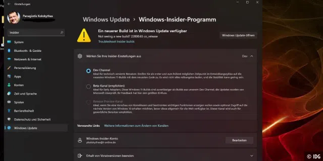 Windows 11 Beta ist über den Beta-Kanal für Windows Insider erhältlich