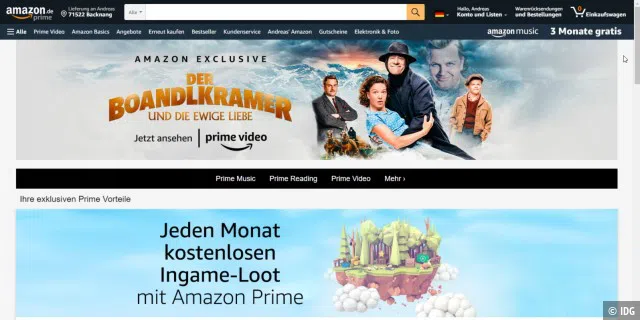 Bei Amazon erhalten Sie für die knapp 70 Euro pro Jahr nicht nur Zugriff auf Prime Video, sondern auf zahlreiche zusätzliche Dienste und Leistungen, wie etwa den kostenlosen Premium-Versand.
