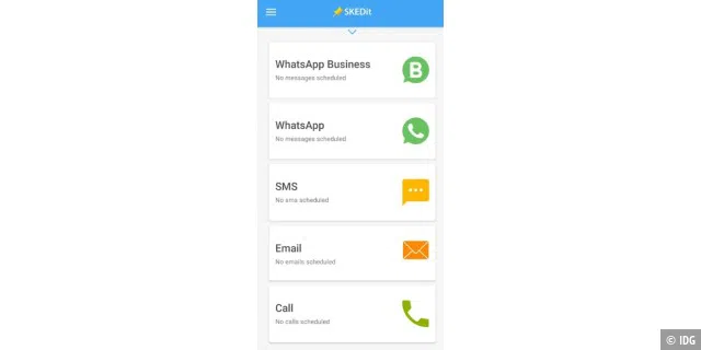 Mit SKEdit können Sie Whatsapp-Nachrichten zeitversetzt versenden